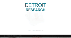 Desktop Screenshot of detroitresearch.org